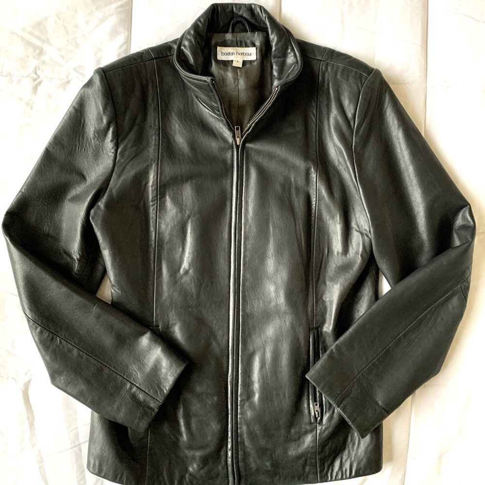 Boston Harbour leather coat size Large L